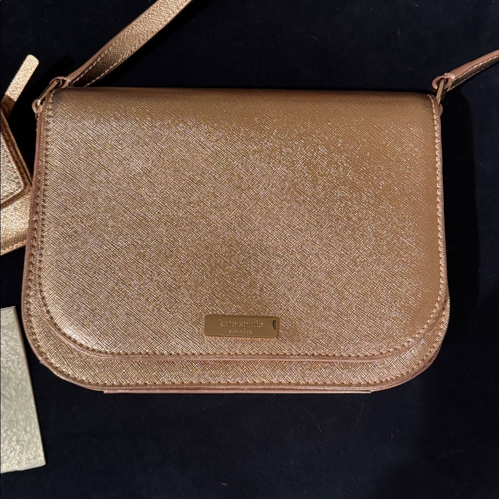 Kate Spade Gold Crossbody Bag with Flap Closure - Picture 3 of 16
